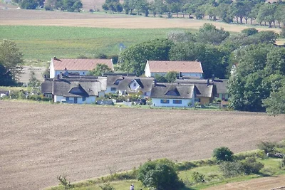 Casa de vacaciones con techo de paja y vistas...
