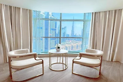 Modern 1BR | Iconisch Burj-uitzicht | DIFC