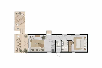 Lodge moderno sull'acqua