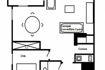 Apartment in Méribel mit Blick auf das Tal