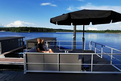 Luxe woonboot met dakterras