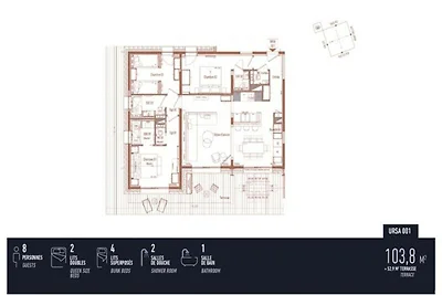 Apartments für 8 Personen