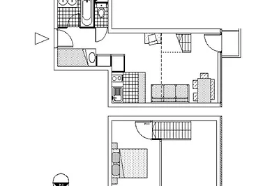 Charmante 2-Zimmer-Wohnung für 4/6 Personen