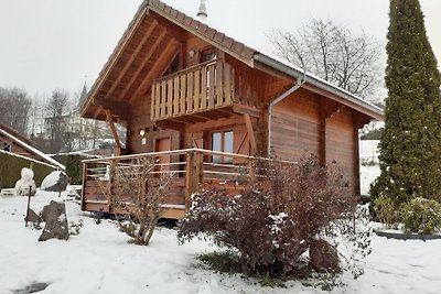 Wooden chalet in Vosges by a pond