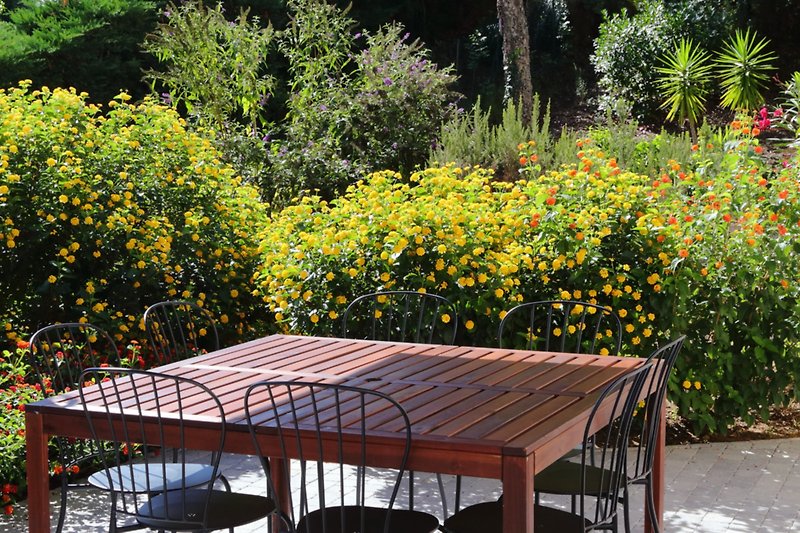 Espace privatif: Table sur terrasse pour 8 personnes