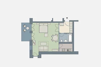 Kaiservillen Heringsdorf 1-Raum-Ferienwohnung...