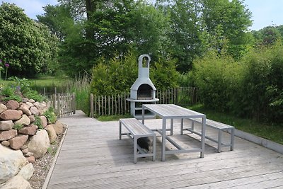 Huisje met rieten dak bij de Geltinger Birk