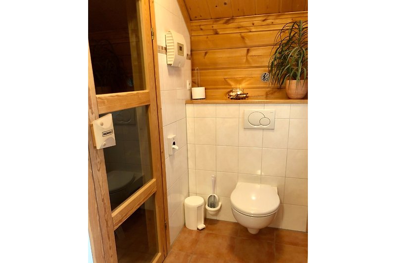 Sauna im Badezimmer integriert