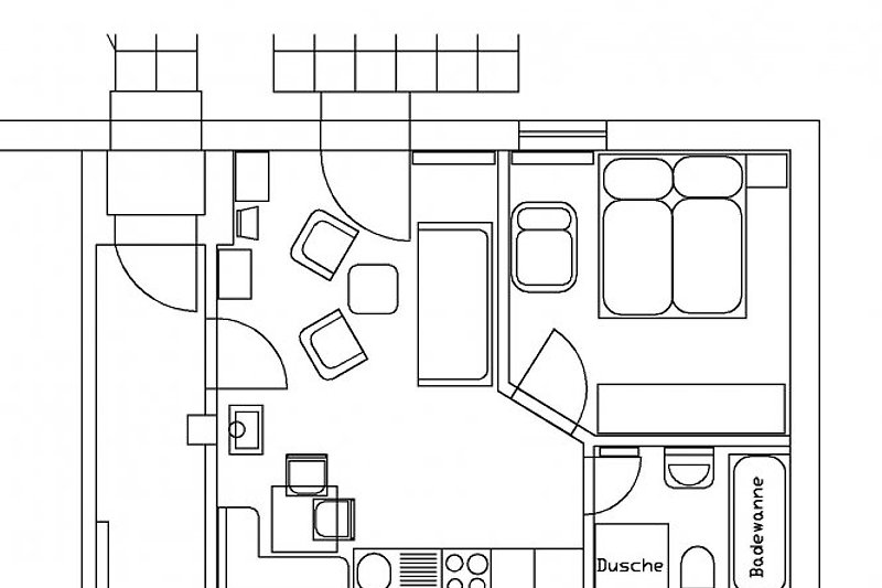 Floor Plan of Holiday Home Gebind Apartment 1