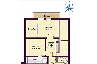 Ferienwohnung Emilia mit Bergblick