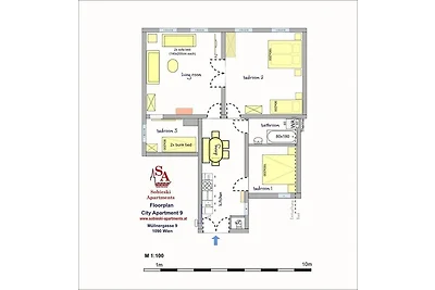 3 Schlafzimmer Apartment City