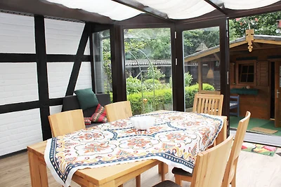 Das kleine weisse Fachwerkhaus