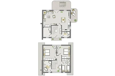 Reetgedecktes Ferienhaus