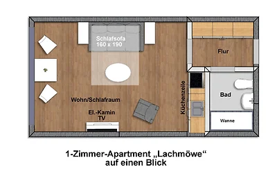 Ap. Lachmöwe - Haus Nordlichter