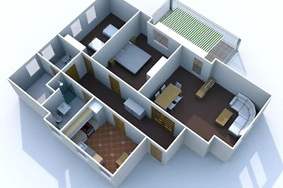 Ferienwohnung Bergmann mit Balkon