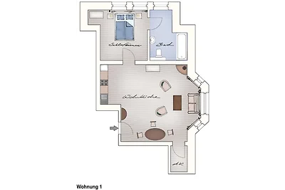 Ferienwohnung 1 mit schönem