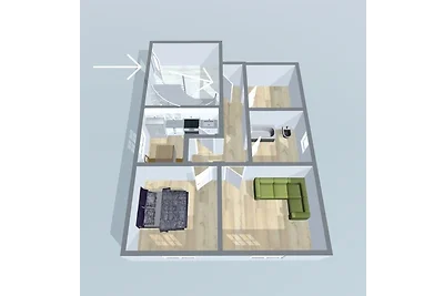 Ferienwohnung 50m²