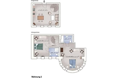 Gutshaus Grubnow Ferienwohnung 2 am