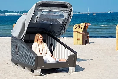 Schlafstrandkorb Süd-Höhe