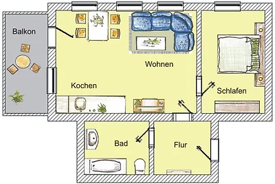 Appartamento Vacanza con famiglia Bansin