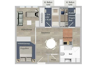 Ferienwohnung 206 Juist Strandburg