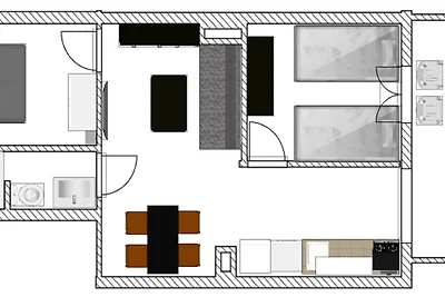 2 Schlafzimmer - ruhige Lage - Pool