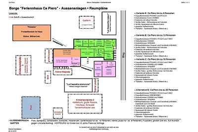 Ferienhaus Ca Piero mit Pool bis 12