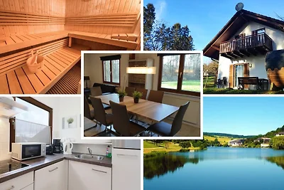 Ferienhaus Zeta mit Sauna, See