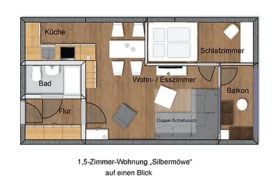 Whg. Silbermöwe - Haus Nordlichter