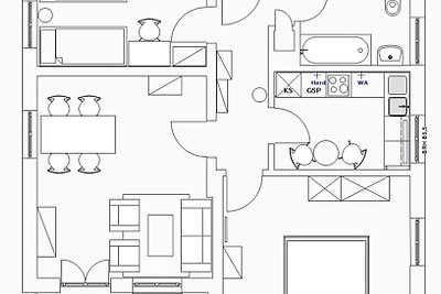 moderne Ferienwohnung mit Berg- und