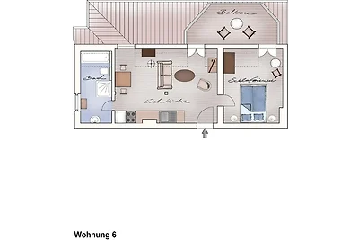 Ferienwohnung 6 direkt am Wasser im