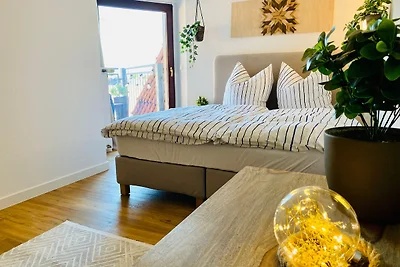 Cinema Apartment Magdeburg - Balkon