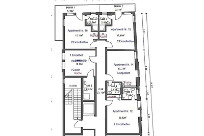 5 Apartments bis 10 Personen