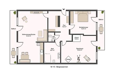 Ferienwohnung Bergnasennen