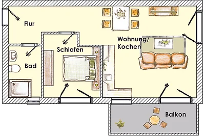 (Brise) Stadtvilla Blumenhof App.