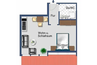 Hof Esterau - Appartment rot