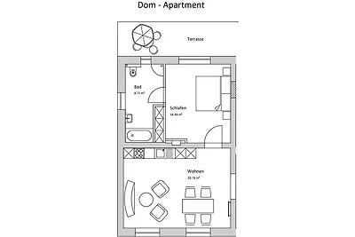 Dom-Apartment im Herrenhaus