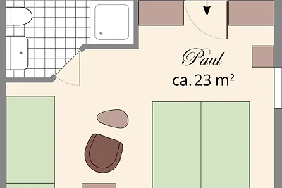 Dreibettzimmer Paul