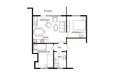 Gästehaus Achtern Diek - Wohnung