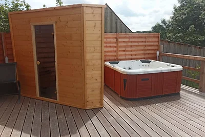 Pompa di calore, sauna, vasca idromassaggio esterna