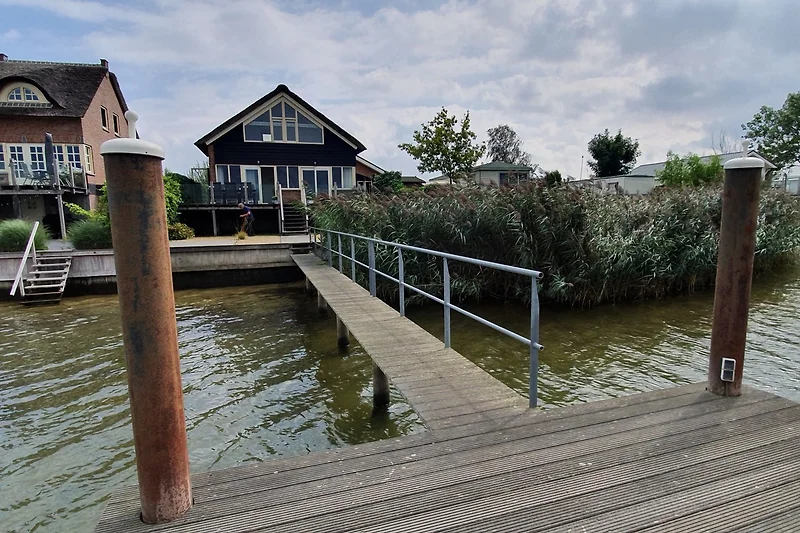 Tageslicht spiegelt sich auf transparenten Holzplanken.
