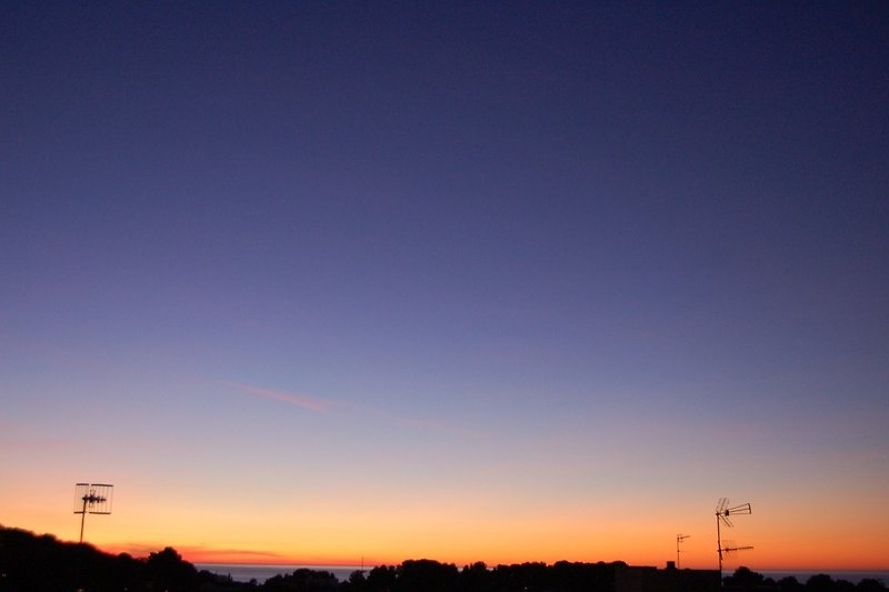 Sonnenaufgang Blick von der Terasse