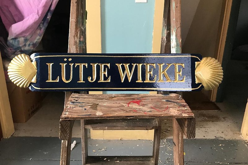 Unser Schild im Atelier