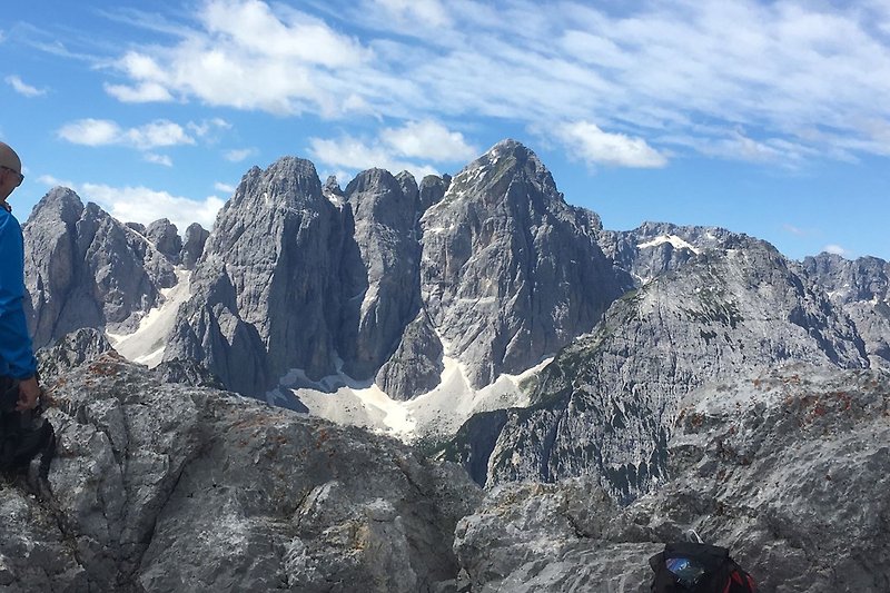 Julische Alpen: Ausblick vom Gipfel des Cacciatore/des Steinernen Jägers. 