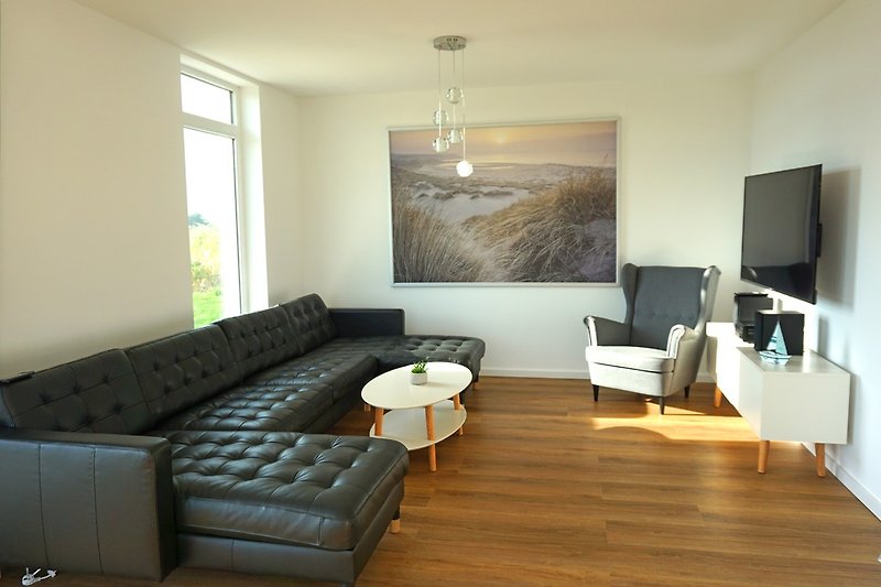 Großes und stilvolles Wohnzimmer