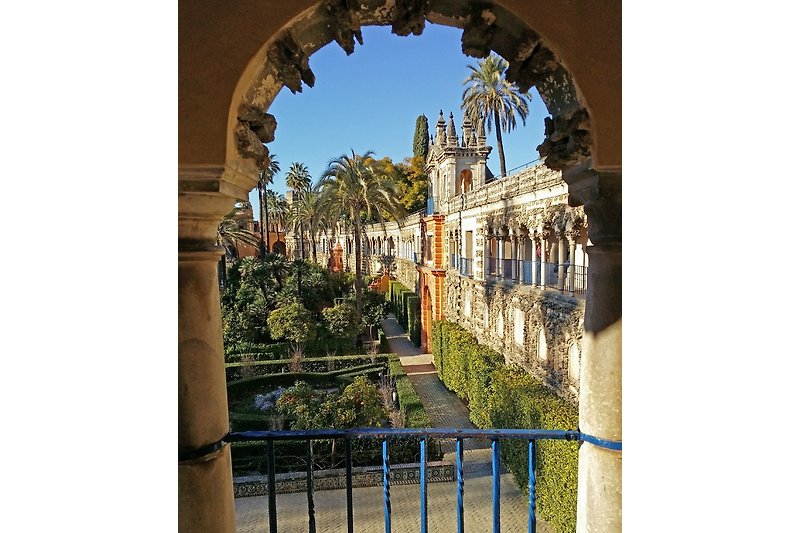 Garten der Alcazaba in Sevilla