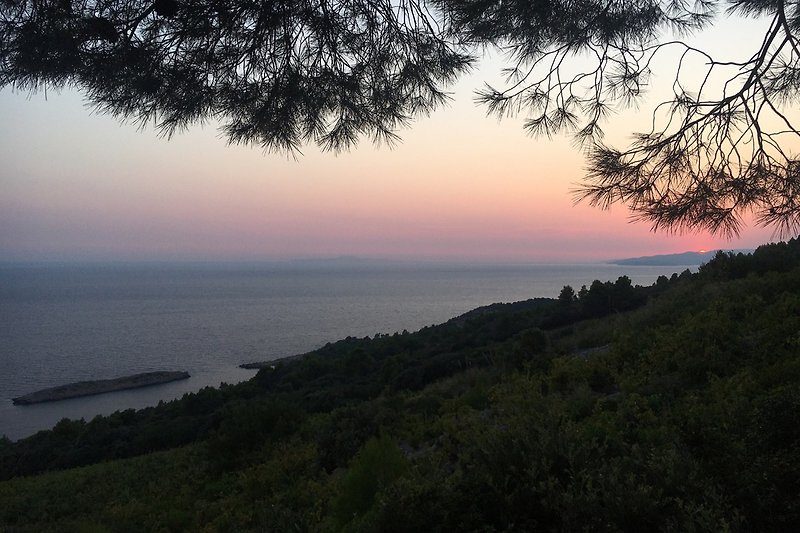 Blick nach Westen zur Insel Korčula.