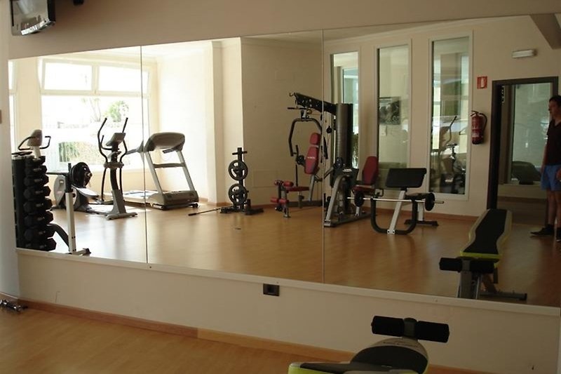 Fully equipped gymnasium.