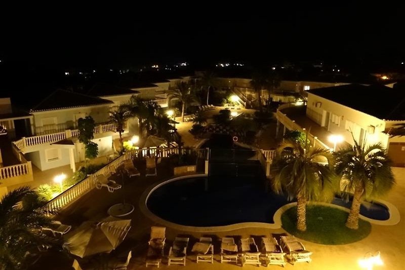 Magical night time view of the complex.