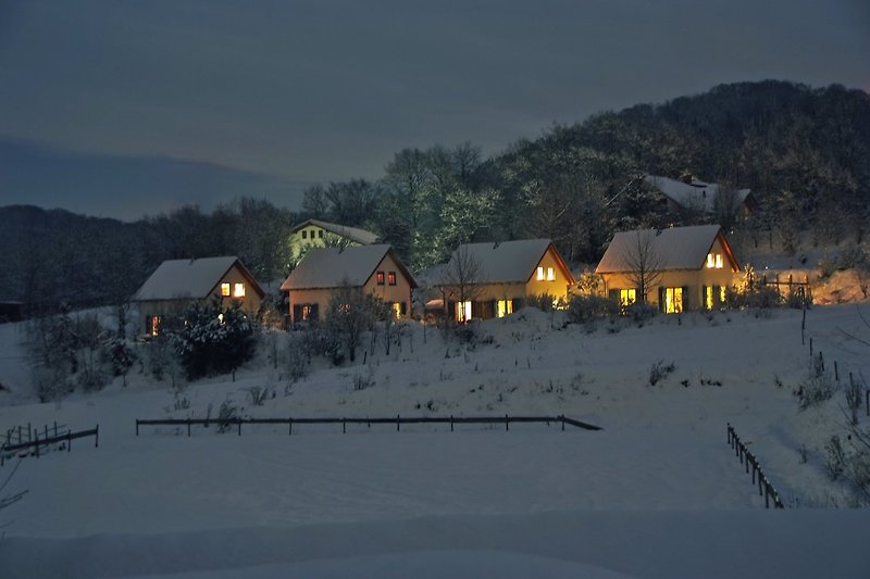 Ferienhäuser Bellana im Winter